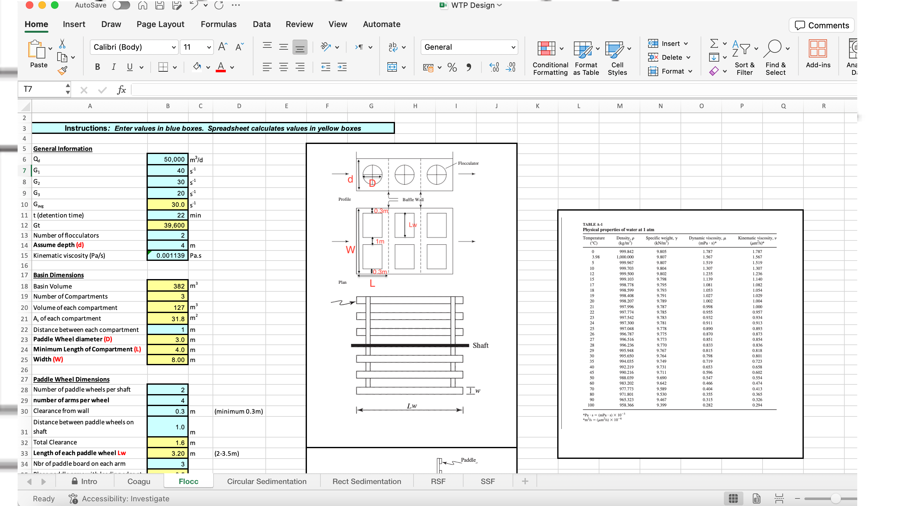 wateracademia.com WTP Design - Spreadsheet (with instructional video)